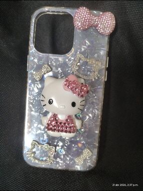 Hello Kitty 3D Rhinestone iPhone 16 Pro Max Case | Cute Kawaii Pink
